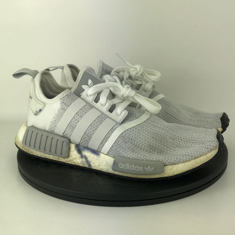 Adidas NMD R1 Blizzard White/Gray Athletic Running Shoes B79759 Men's Size 9 - Picture 3 of 12